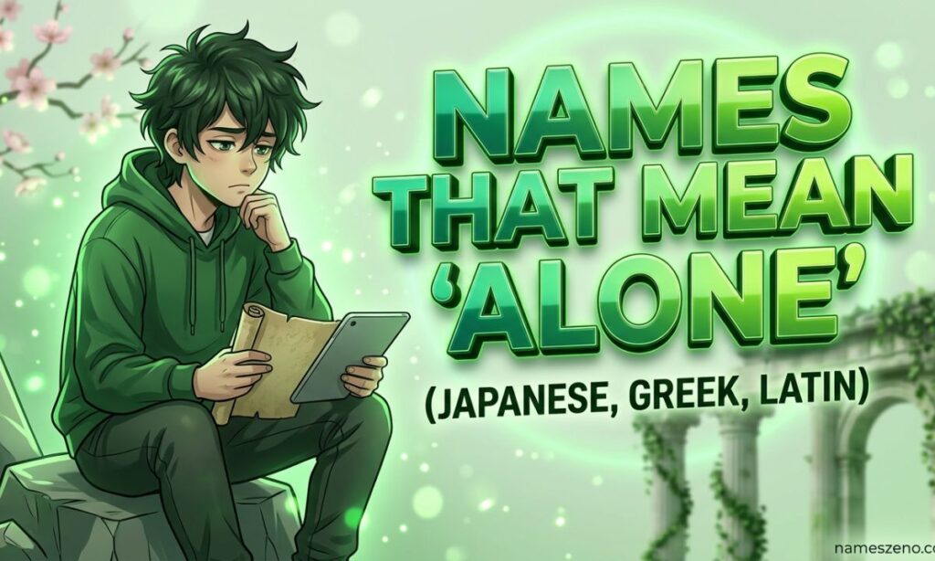 Japanese, Greek and Latin Names That Mean Alone