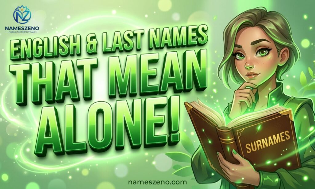 English and Last Names That Mean Alone